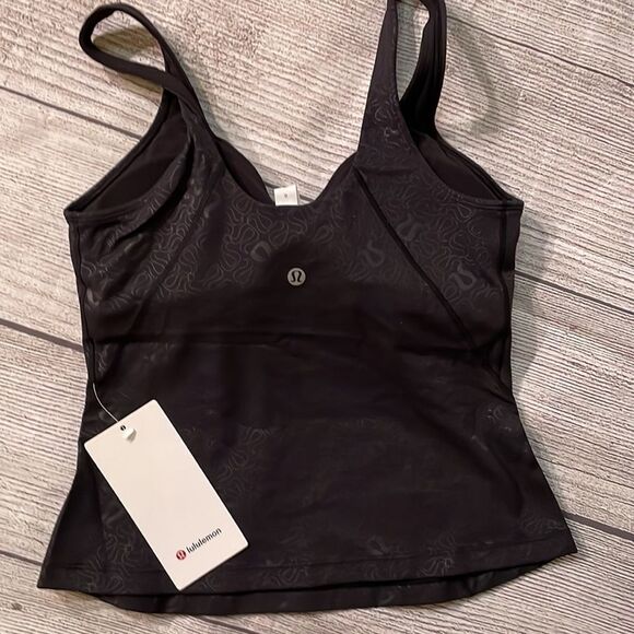 LULULEMON lululemon Align Tank Top  Yogo Yoga Embossed Black 6 Waist length NWT - Picture 1 of 6